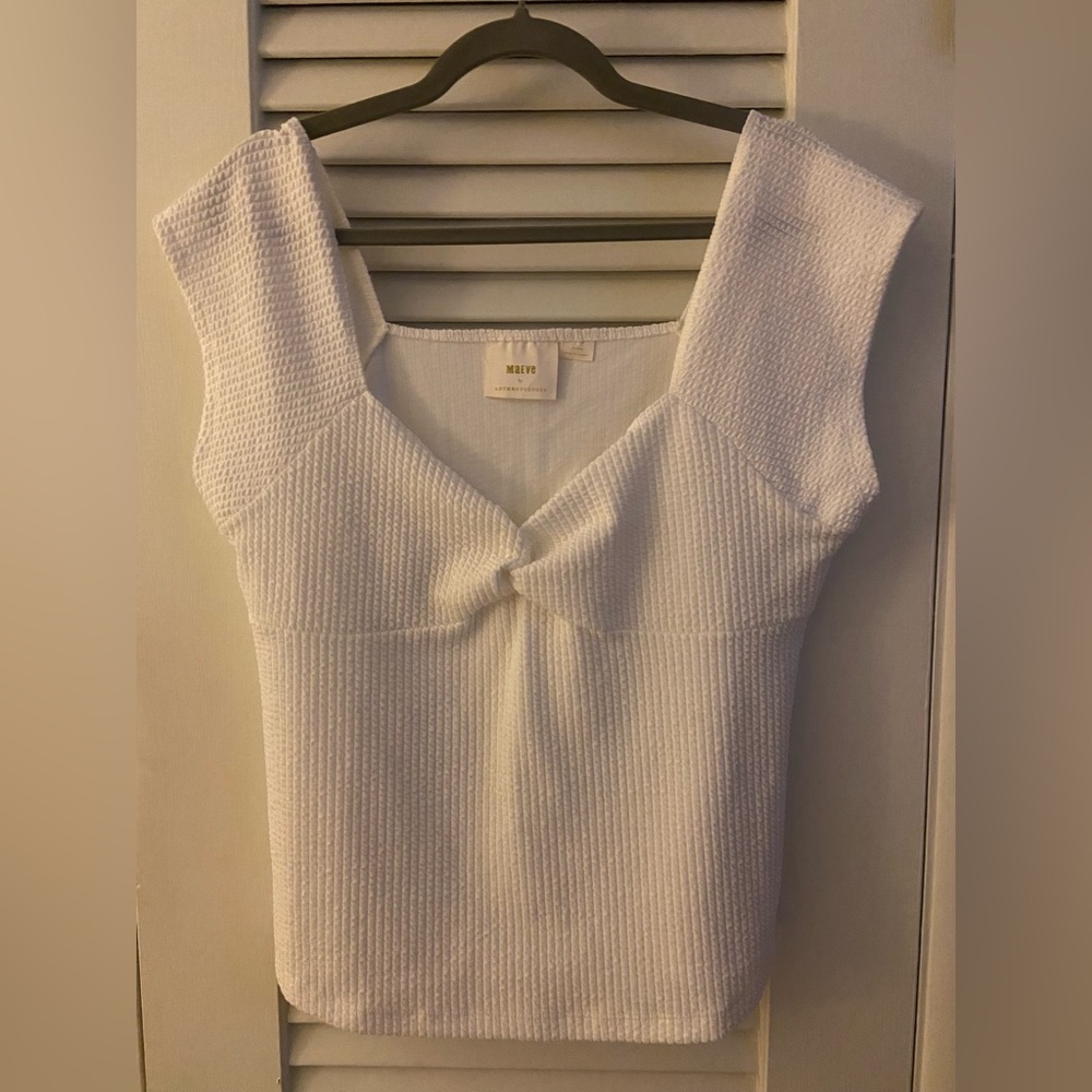 Never been worn Maeve White Knit Women’s Top